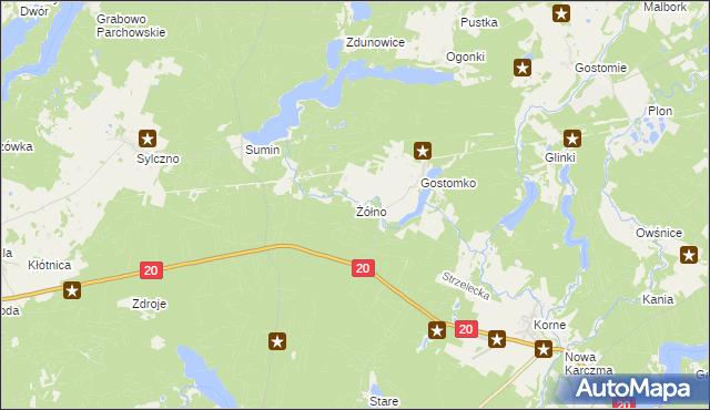 mapa Żółno, Żółno na mapie Targeo