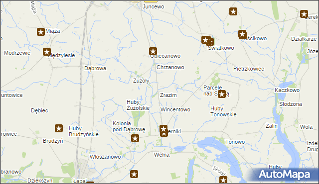 mapa Zrazim, Zrazim na mapie Targeo