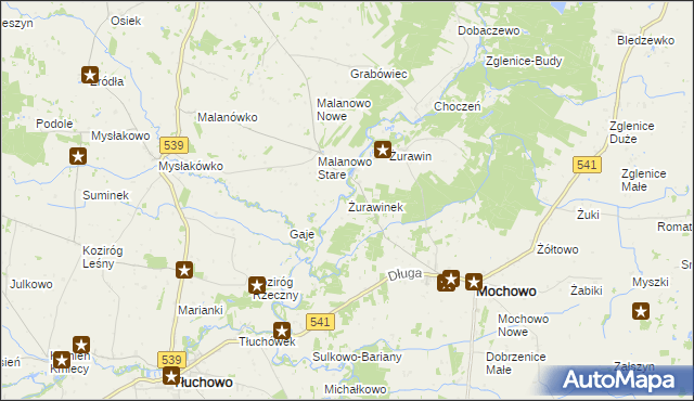 mapa Żurawinek, Żurawinek na mapie Targeo