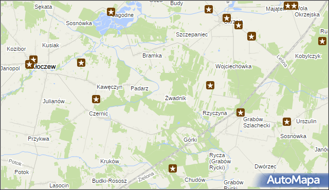 mapa Żwadnik, Żwadnik na mapie Targeo