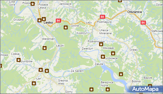 mapa Zwierzyń, Zwierzyń na mapie Targeo