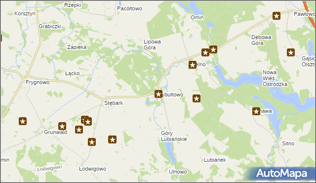 mapa Zybułtowo, Zybułtowo na mapie Targeo