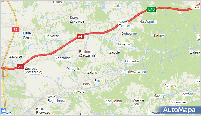 mapa Jodłówka gmina Tarnów, Jodłówka gmina Tarnów na mapie Targeo