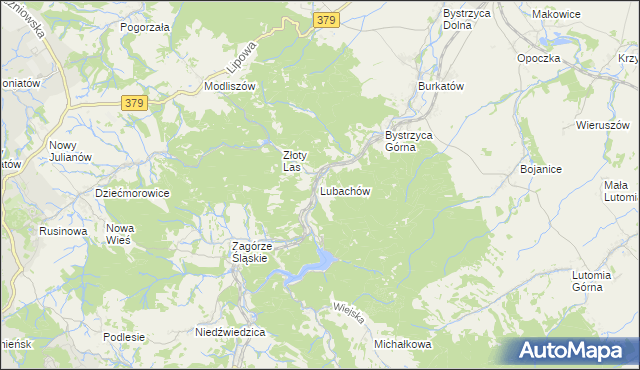 mapa Lubachów, Lubachów na mapie Targeo