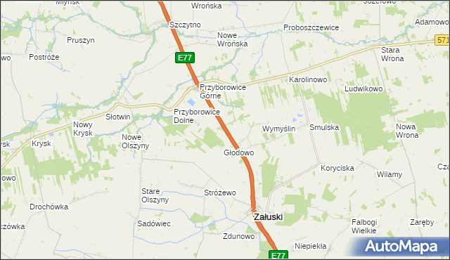 mapa Michałówek gmina Załuski, Michałówek gmina Załuski na mapie Targeo