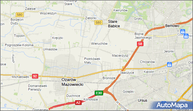 mapa Piotrkówek Duży, Piotrkówek Duży na mapie Targeo
