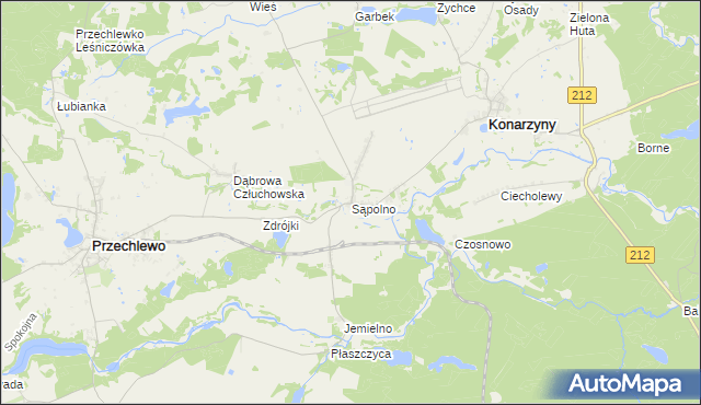 mapa Sąpolno, Sąpolno na mapie Targeo