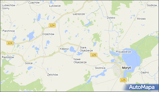 mapa Stare Objezierze, Stare Objezierze na mapie Targeo