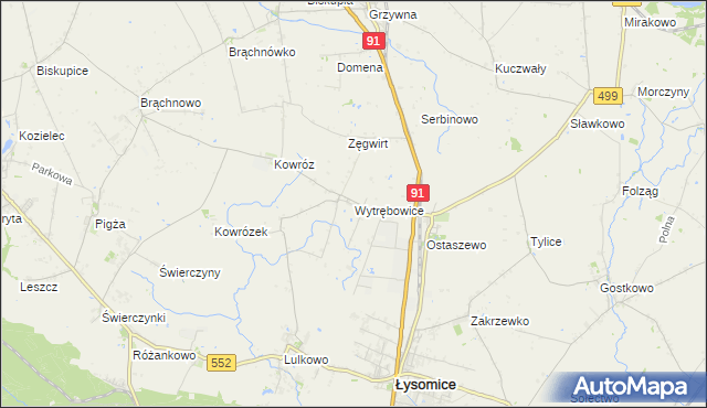 mapa Wytrębowice, Wytrębowice na mapie Targeo