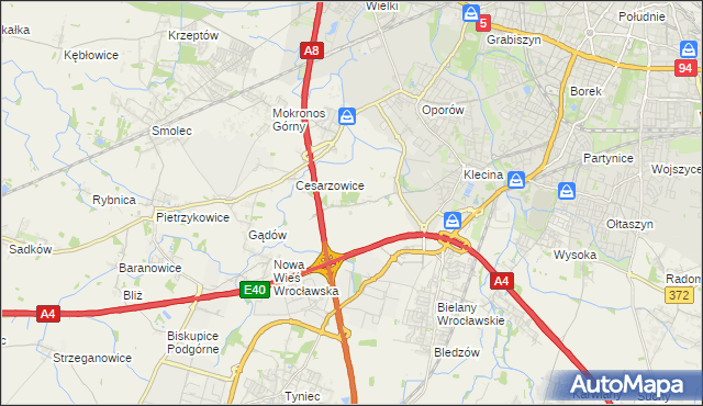 mapa Zabrodzie gmina Kąty Wrocławskie, Zabrodzie gmina Kąty Wrocławskie na mapie Targeo