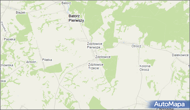 mapa Zdziłowice, Zdziłowice na mapie Targeo