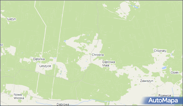 mapa Chrośna, Chrośna na mapie Targeo