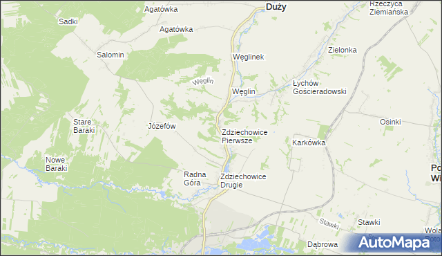 mapa Zdziechowice Pierwsze, Zdziechowice Pierwsze na mapie Targeo