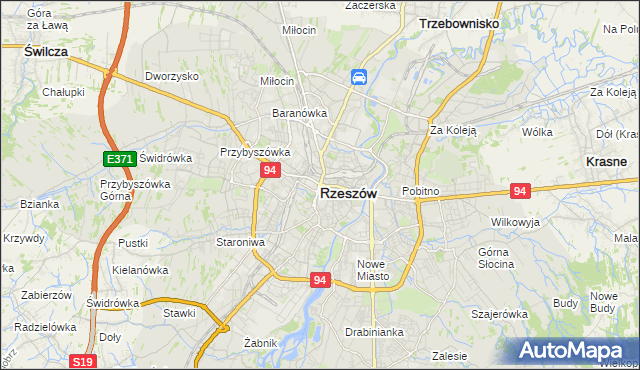 mapa Rzeszów, Rzeszów na mapie Targeo