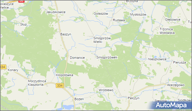 mapa Smogorzówek, Smogorzówek na mapie Targeo