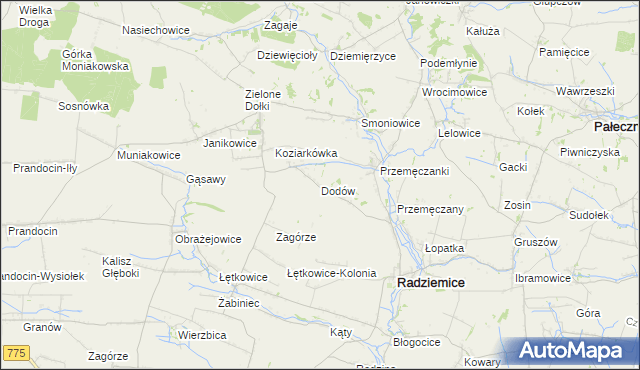 mapa Dodów, Dodów na mapie Targeo