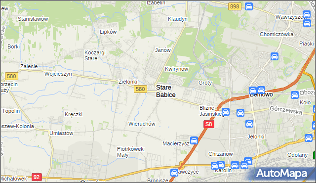 mapa Babice Nowe, Babice Nowe na mapie Targeo