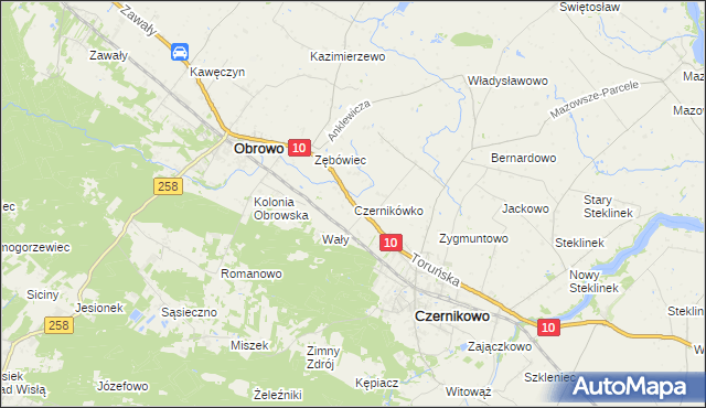 mapa Czernikówko, Czernikówko na mapie Targeo