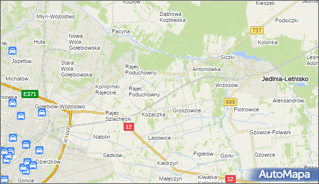 mapa Dawidów gmina Jedlnia-Letnisko, Dawidów gmina Jedlnia-Letnisko na mapie Targeo