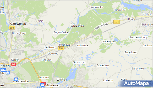 mapa Kobylnica gmina Swarzędz, Kobylnica gmina Swarzędz na mapie Targeo