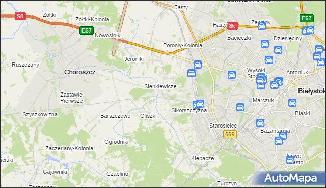 mapa Krupniki, Krupniki na mapie Targeo