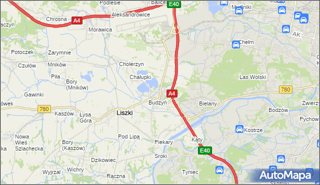 mapa Kryspinów, Kryspinów na mapie Targeo