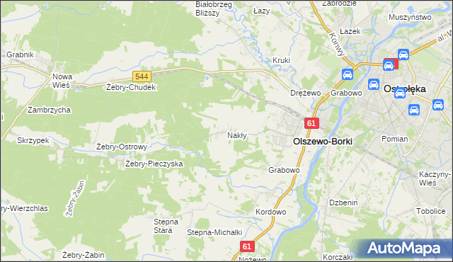 mapa Nakły, Nakły na mapie Targeo