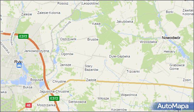 mapa Nowy Bazanów, Nowy Bazanów na mapie Targeo