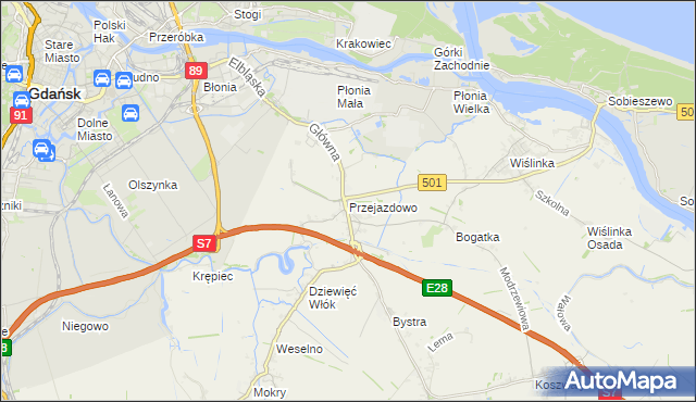 mapa Przejazdowo, Przejazdowo na mapie Targeo