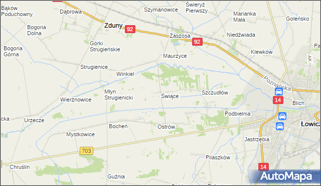 mapa Świące, Świące na mapie Targeo