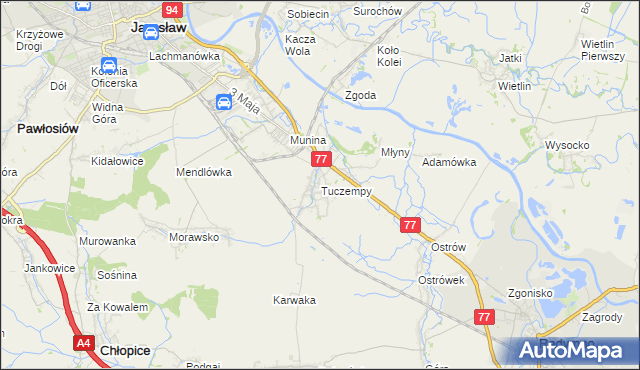 mapa Tuczempy, Tuczempy na mapie Targeo