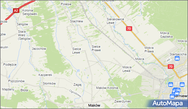 mapa Wola Makowska, Wola Makowska na mapie Targeo