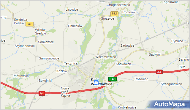 mapa Wszemiłowice, Wszemiłowice na mapie Targeo