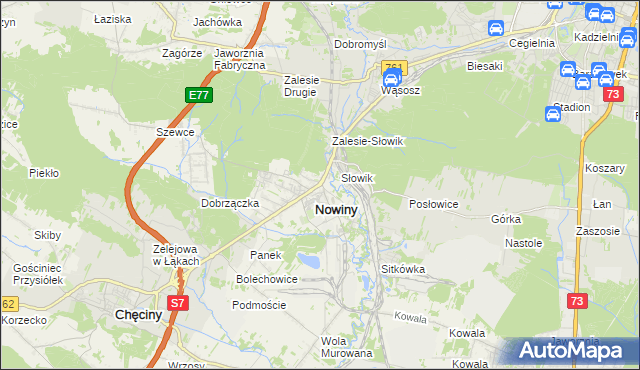mapa Zagrody gmina Sitkówka-Nowiny, Zagrody gmina Sitkówka-Nowiny na mapie Targeo
