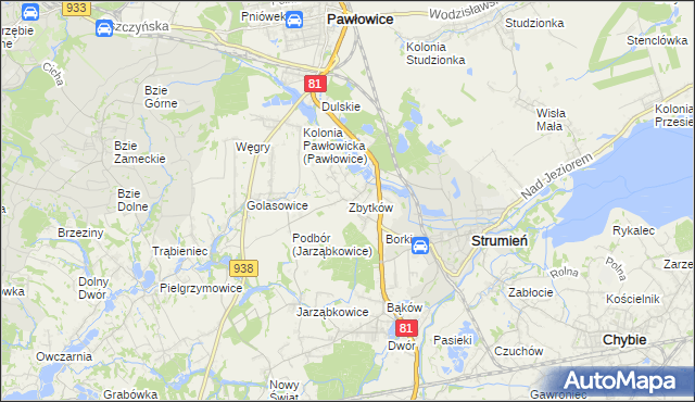 mapa Zbytków, Zbytków na mapie Targeo