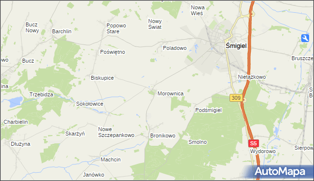 mapa Morownica, Morownica na mapie Targeo