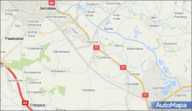 mapa Tuczempy, Tuczempy na mapie Targeo