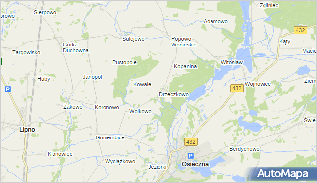 mapa Drzeczkowo, Drzeczkowo na mapie Targeo