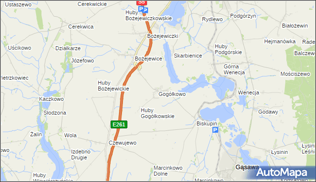 mapa Gogółkowo, Gogółkowo na mapie Targeo