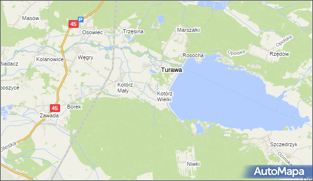 mapa Kotórz Wielki, Kotórz Wielki na mapie Targeo