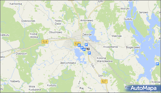 mapa Morąg, Morąg na mapie Targeo