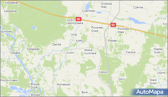 mapa Wólka Kunińska, Wólka Kunińska na mapie Targeo