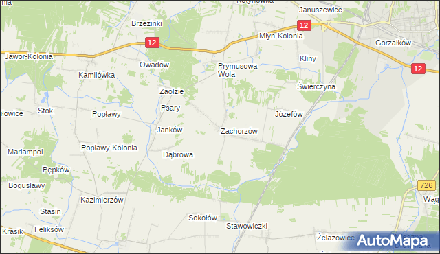 mapa Zachorzów, Zachorzów na mapie Targeo