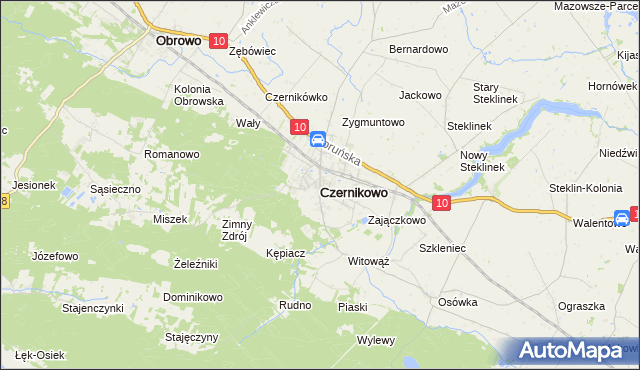 mapa Czernikowo, Czernikowo na mapie Targeo