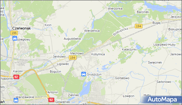 mapa Kobylnica gmina Swarzędz, Kobylnica gmina Swarzędz na mapie Targeo