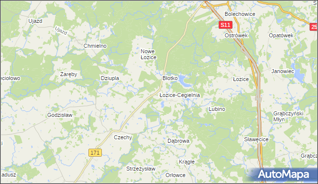 mapa Łozice-Cegielnia, Łozice-Cegielnia na mapie Targeo