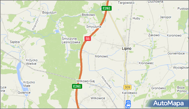 mapa Mórkowo, Mórkowo na mapie Targeo