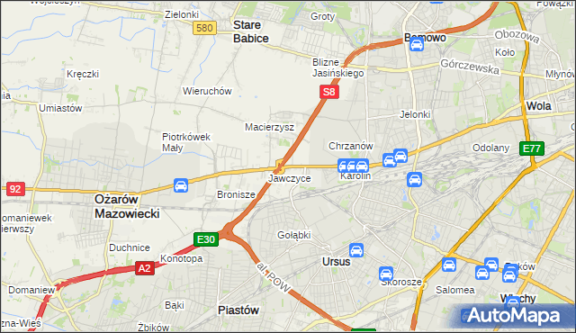 mapa Mory gmina Ożarów Mazowiecki, Mory gmina Ożarów Mazowiecki na mapie Targeo