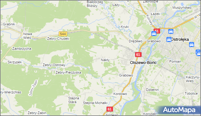 mapa Nakły, Nakły na mapie Targeo