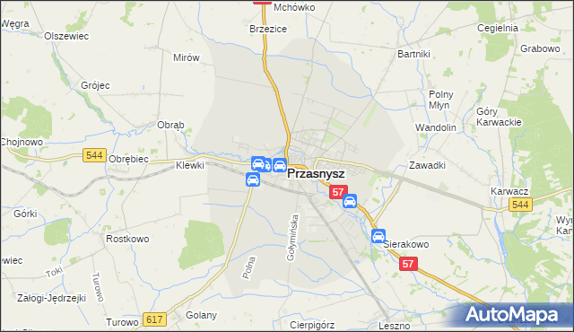 mapa Przasnysz, Przasnysz na mapie Targeo